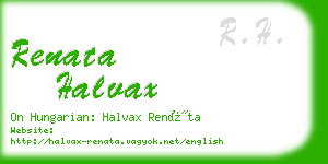 renata halvax business card